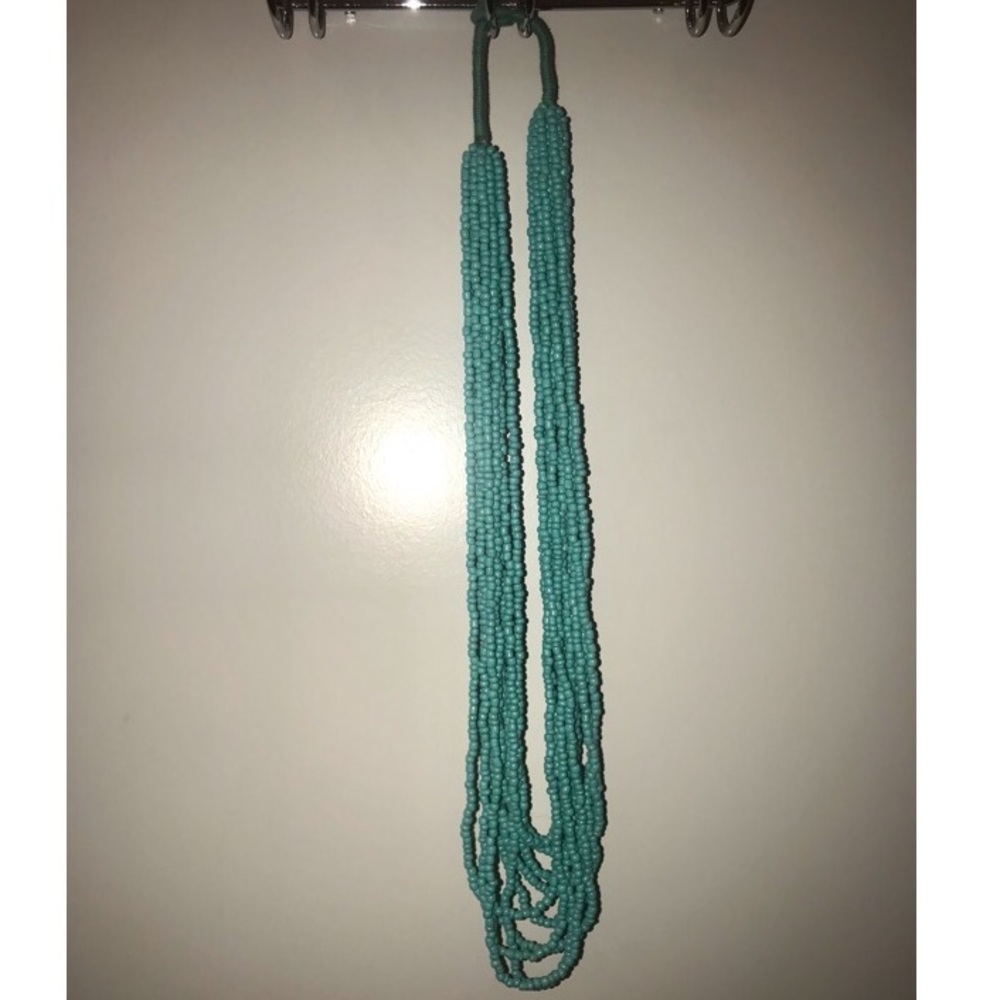 Chunky Beaded Necklace - Turquoise